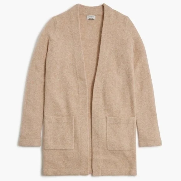 J crew Long open cardigan sweater in extra-soft yarn